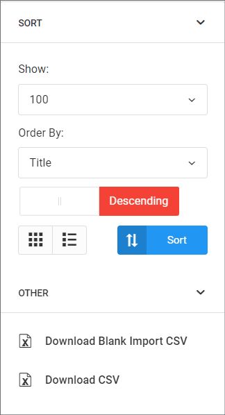 Sort Products