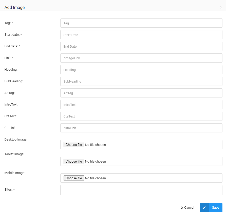 CMS Image uploader