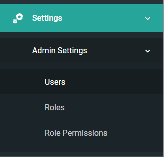 User menu